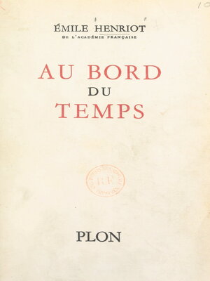 cover image of Au bord du temps